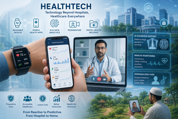 Healthtech — প্রযুক্তি কীভাবে হাসপাতালের বাইরে নিয়ে যাচ্ছে ভবিষ্যতের Healthcare